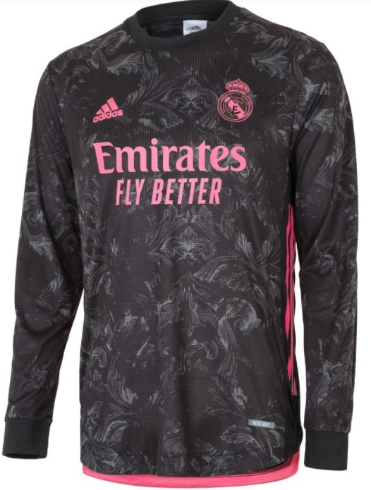 Camisa oficial Adidas Real Madrid 2020 2021 III jogador manga comprida